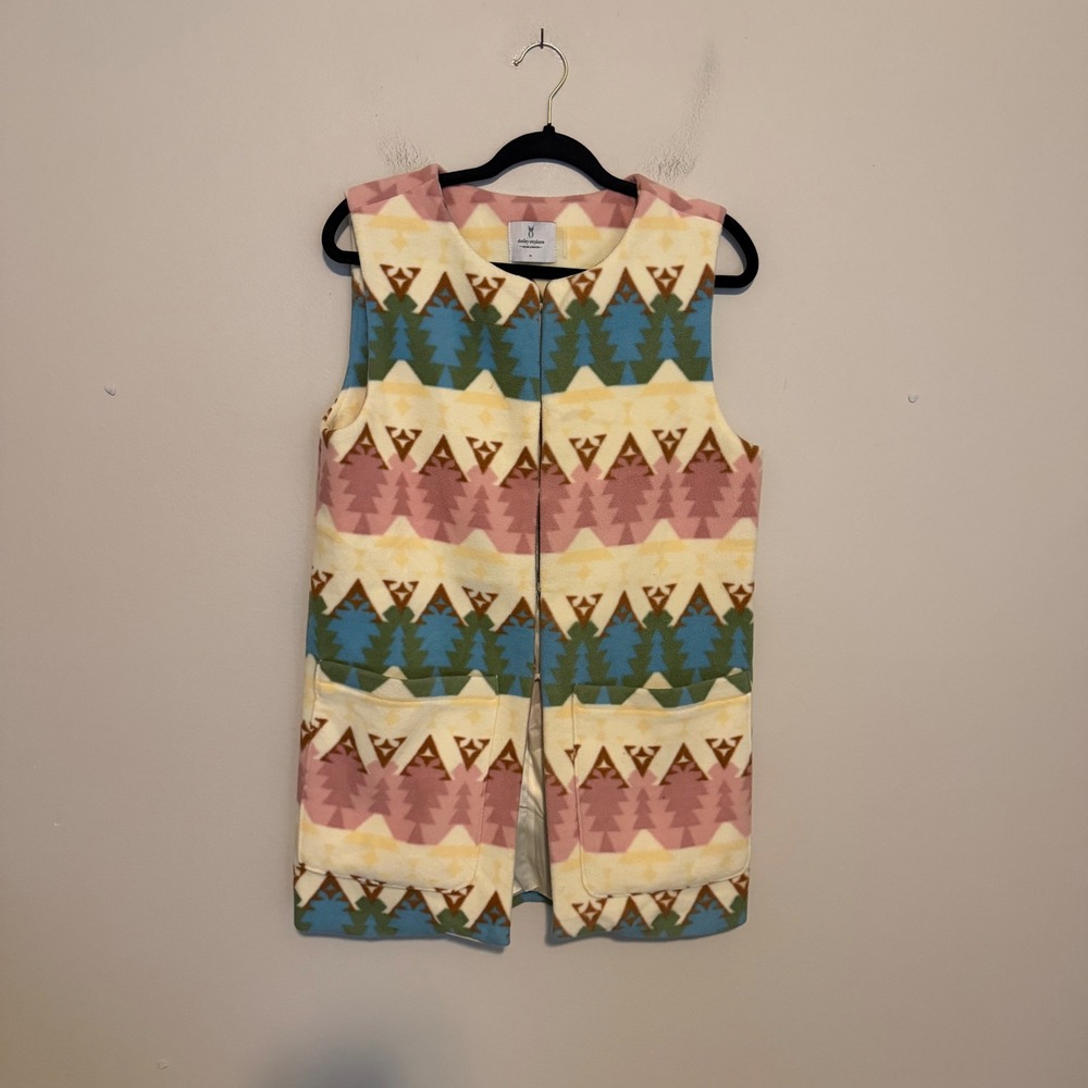 Tuckernuck Dudley Stephens Aztec fleece vest M western boho casual outdoor